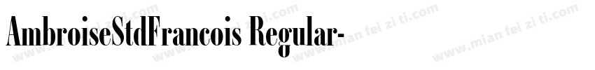 AmbroiseStdFrancois Regular字体转换